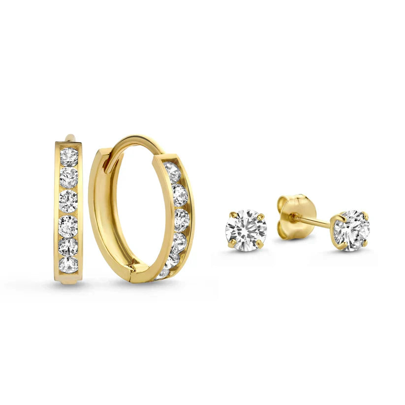 Clara | 14 Karat Gold Ohrstecker Set