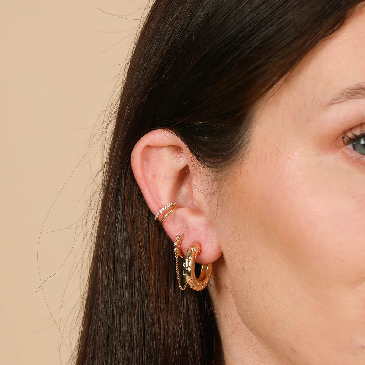 Clara | Orecchini a stella in oro 18k
