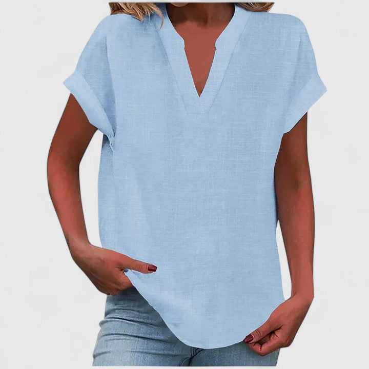 Lily | Bequeme Bluse mit V-Ausschnitt