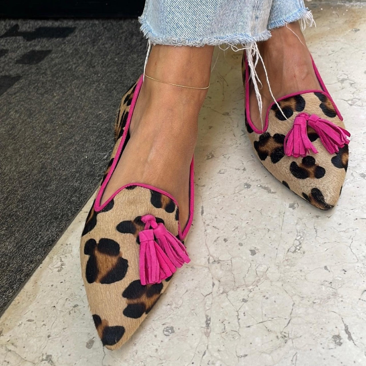 Ana | Ballerine con stampa animalier e nappine chic