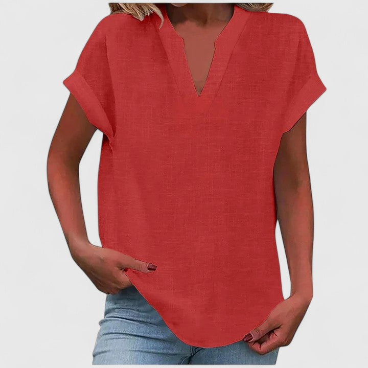 Lily | Bequeme Bluse mit V-Ausschnitt