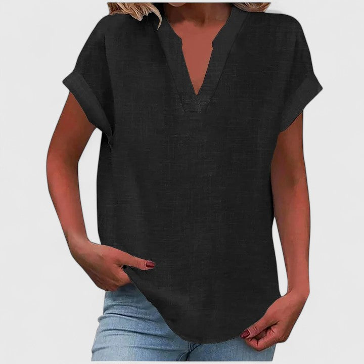 Lily | Bequeme Bluse mit V-Ausschnitt