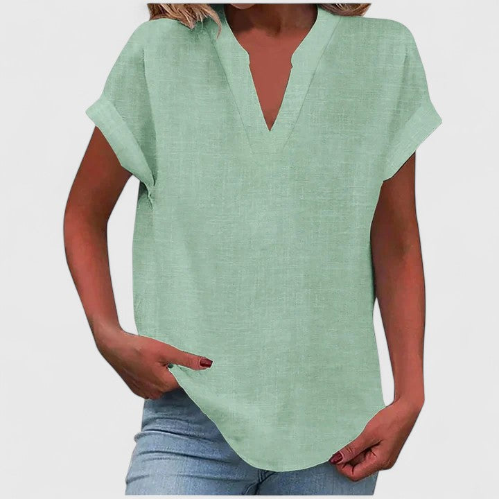 Lily | Bequeme Bluse mit V-Ausschnitt