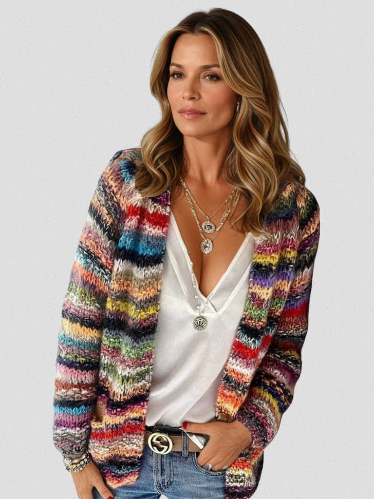 ISA LEBENDIGE SCHICHTEN STRICKJACKE