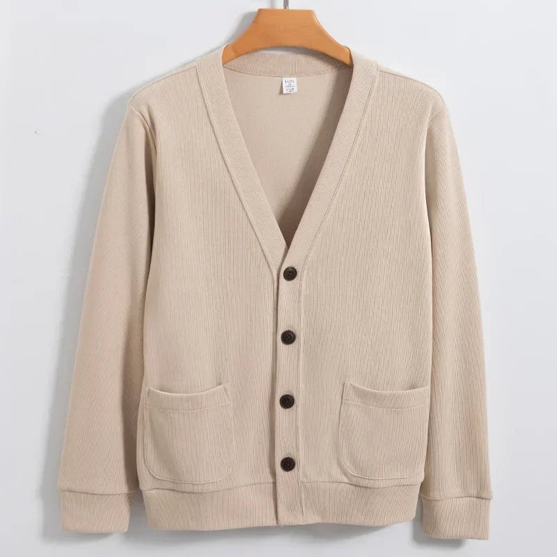 Women's V-Neck Cardigan Versatile Button Front