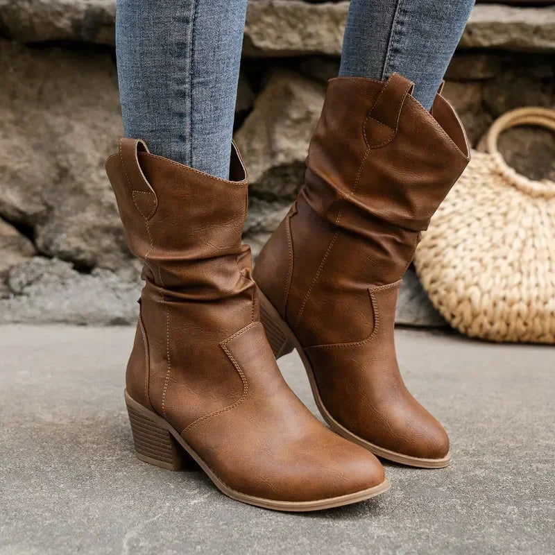Olivia | Botas clásicas vaqueras hasta media pantorrilla