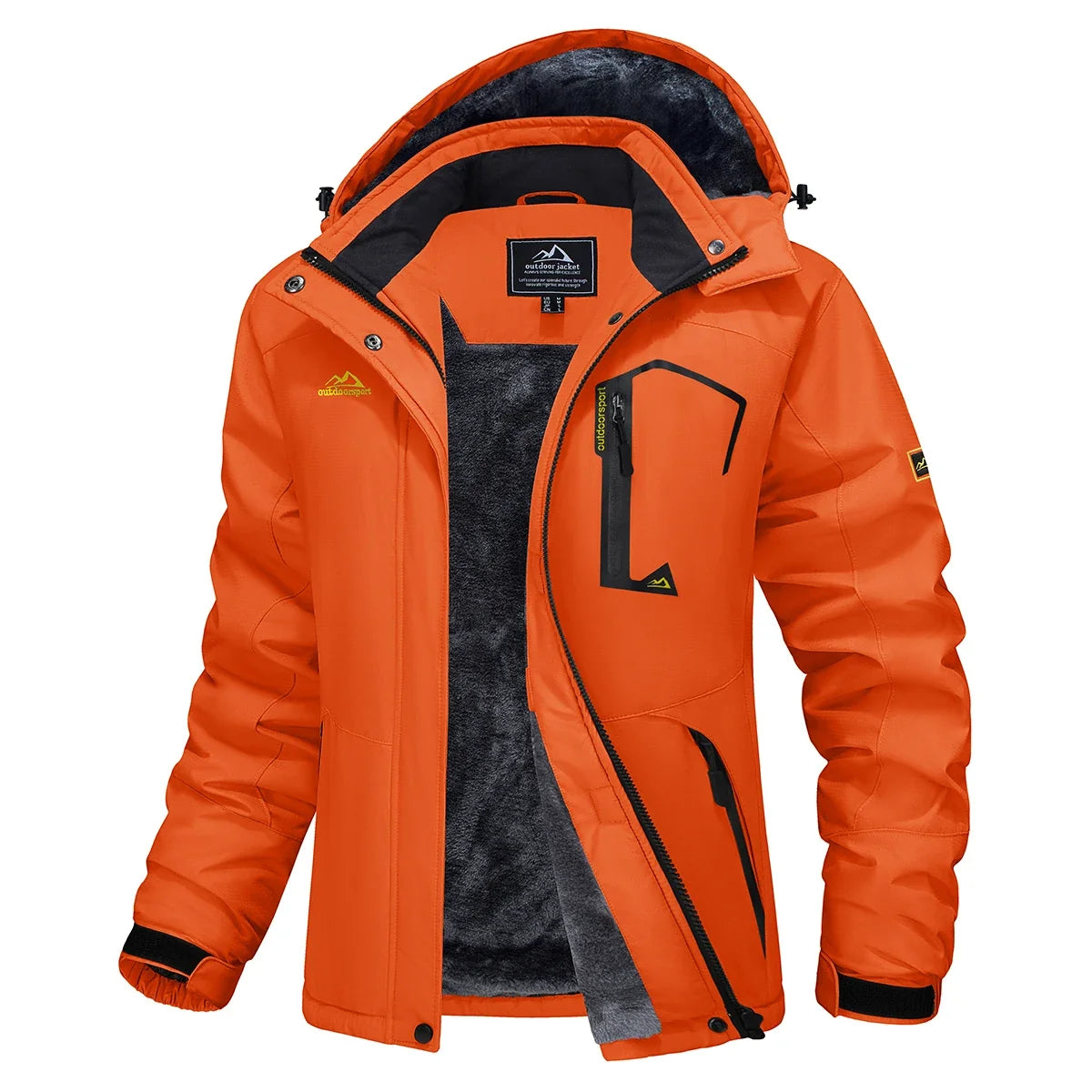 Women's Waterproof Fleece-Lined Parka with Integrated Hood
