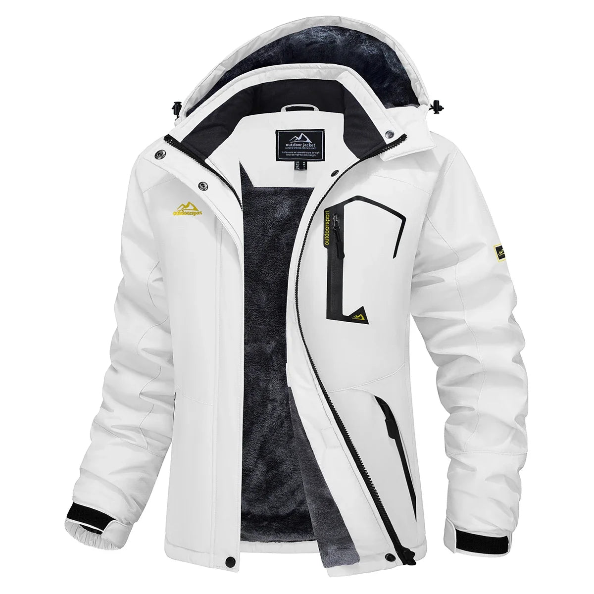 Women's Waterproof Fleece-Lined Parka with Integrated Hood