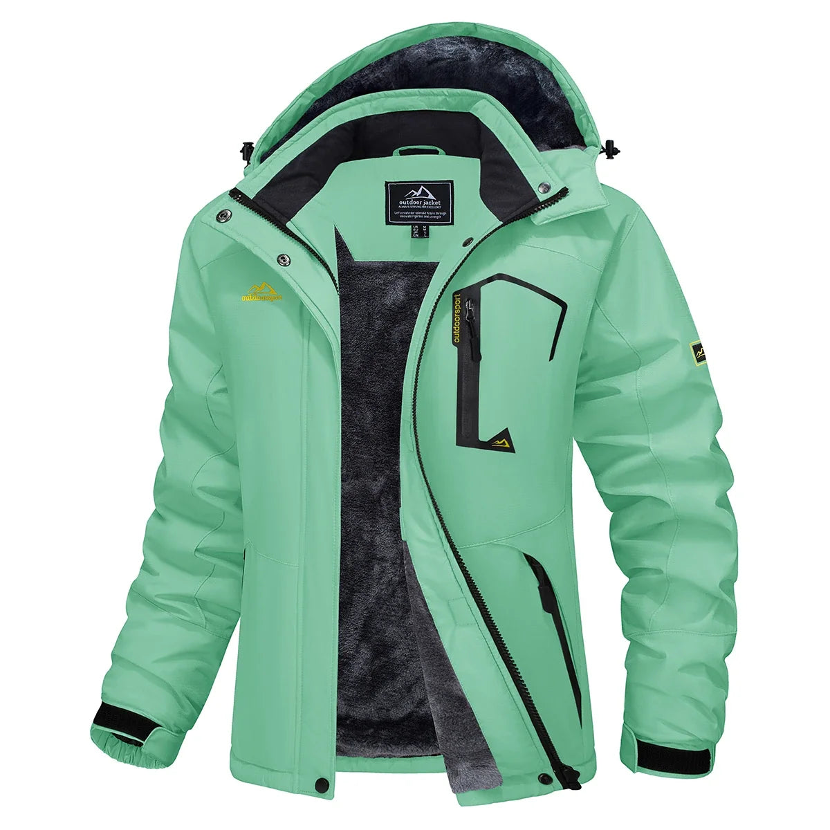 Women's Waterproof Fleece-Lined Parka with Integrated Hood