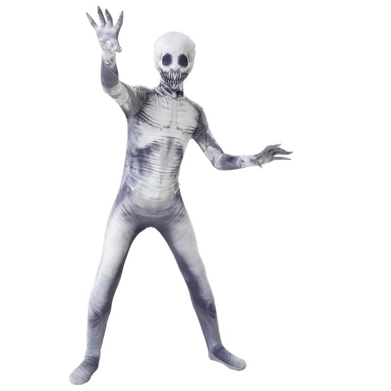Zombie Skeleton Print Jumpsuit Unisex Halloween Cosplay Costume