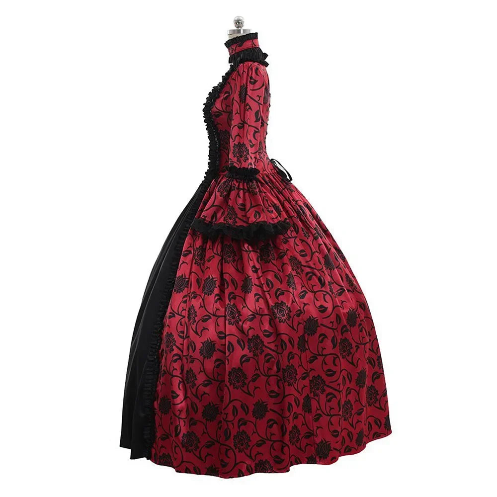 Gothic Medieval Queen Dress Women's Halloween Masquerade Cosplay