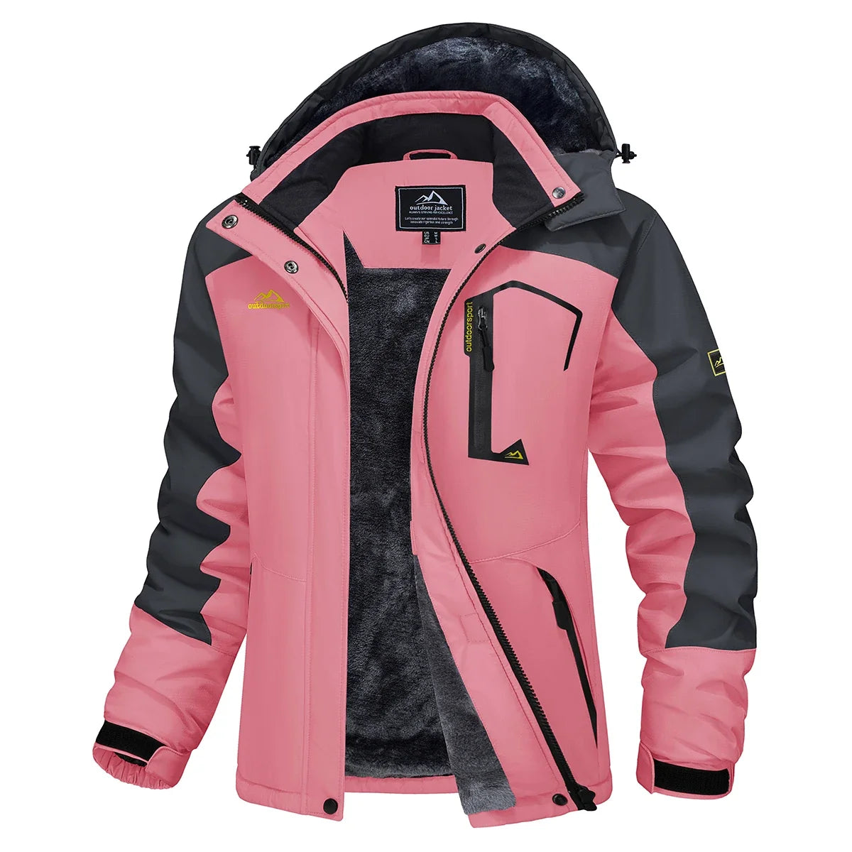 Women's Waterproof Fleece-Lined Parka with Integrated Hood