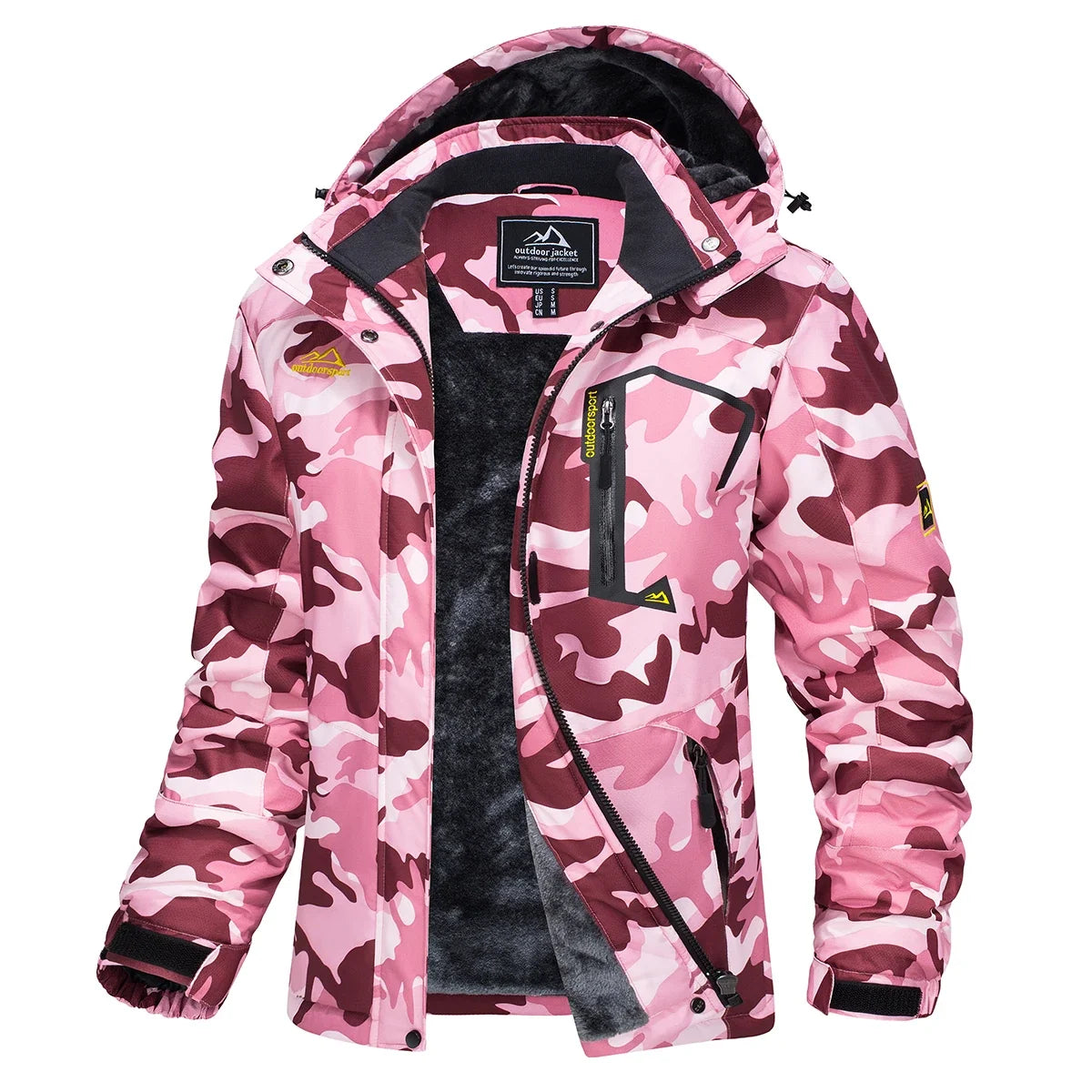 Women's Waterproof Fleece-Lined Parka with Integrated Hood