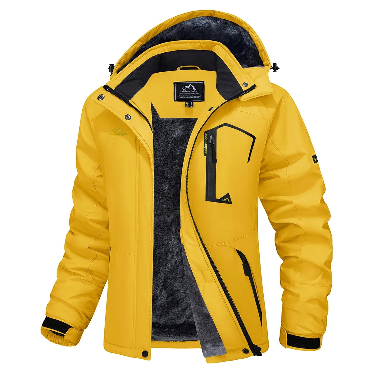Women's Waterproof Fleece-Lined Parka with Integrated Hood
