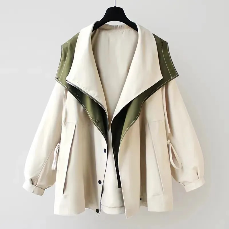 Chaqueta ligera de lluvia para mujer, impermeable, corte favorecedor