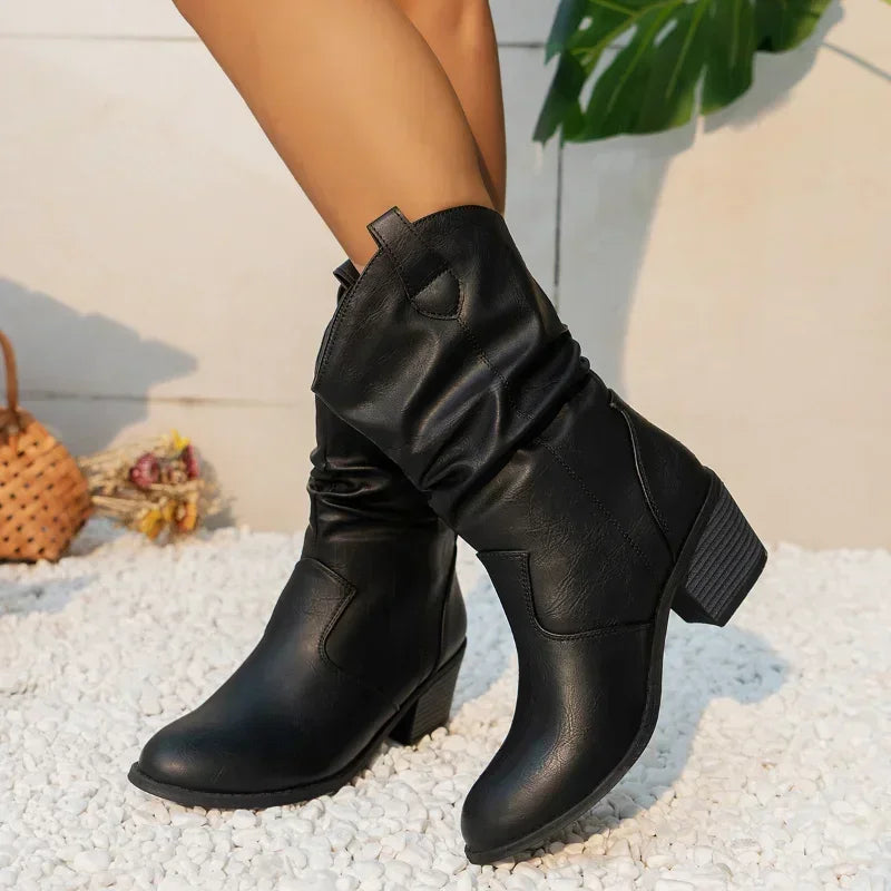 Olivia | Botas clásicas vaqueras hasta media pantorrilla