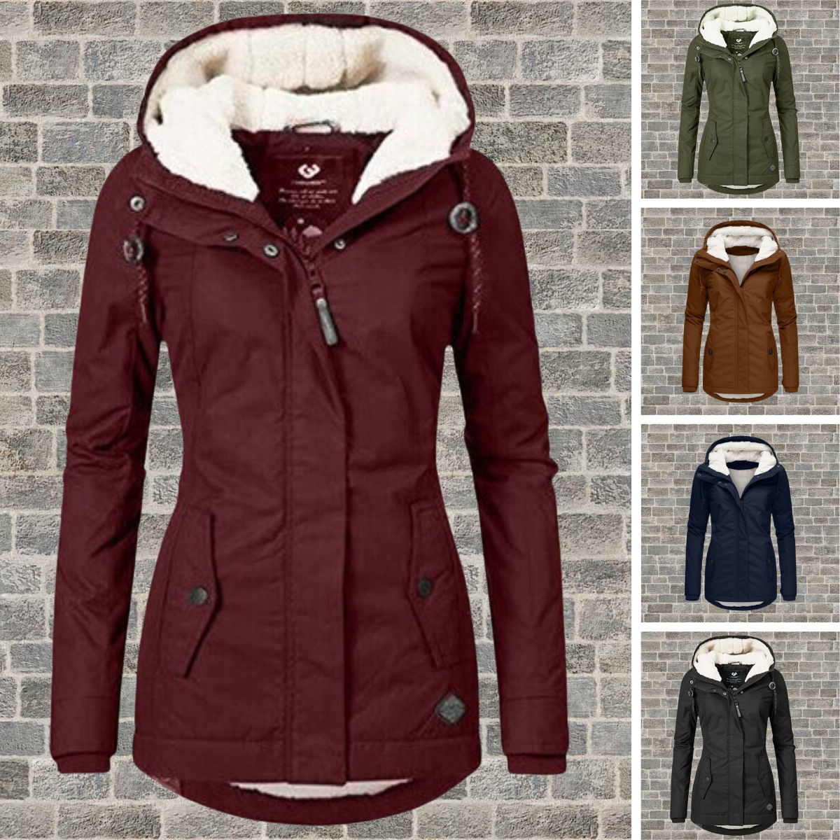 Women's Versatile Hooded Winter Coat Warm Enveloping Fit
