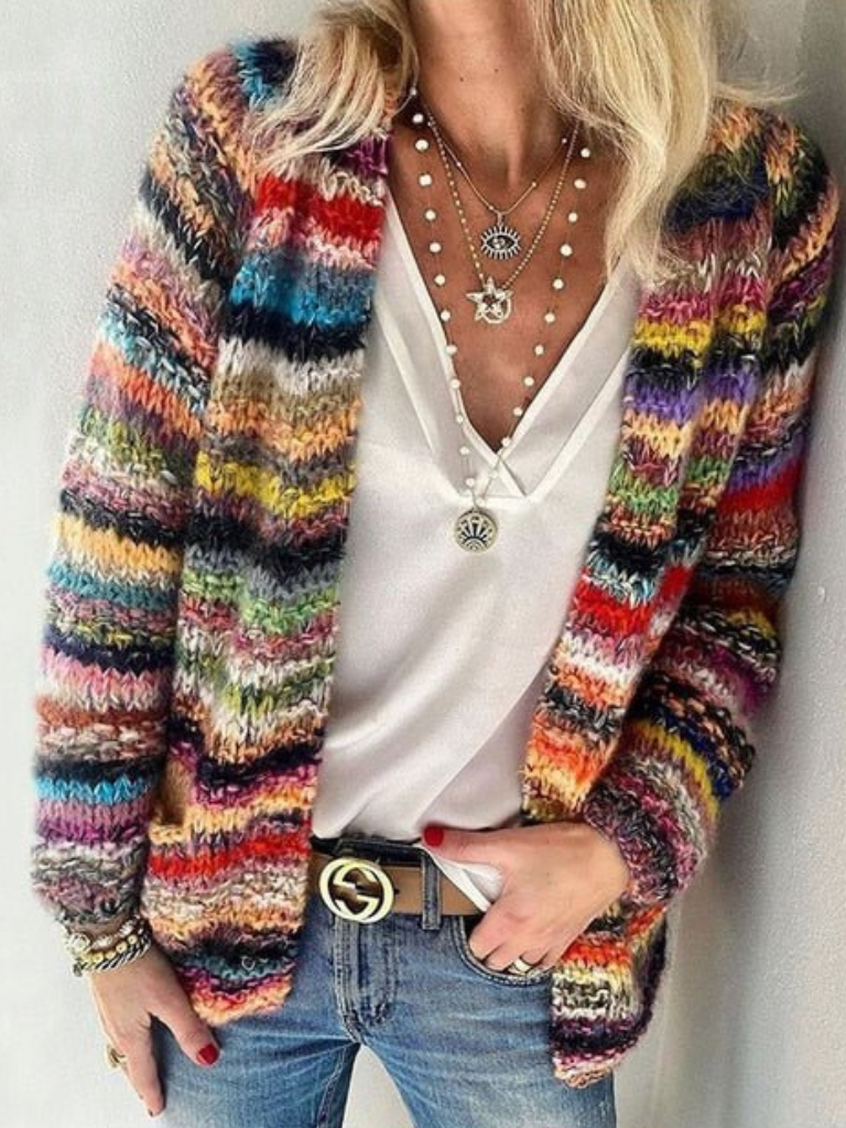 ISA LEBENDIGE SCHICHTEN STRICKJACKE