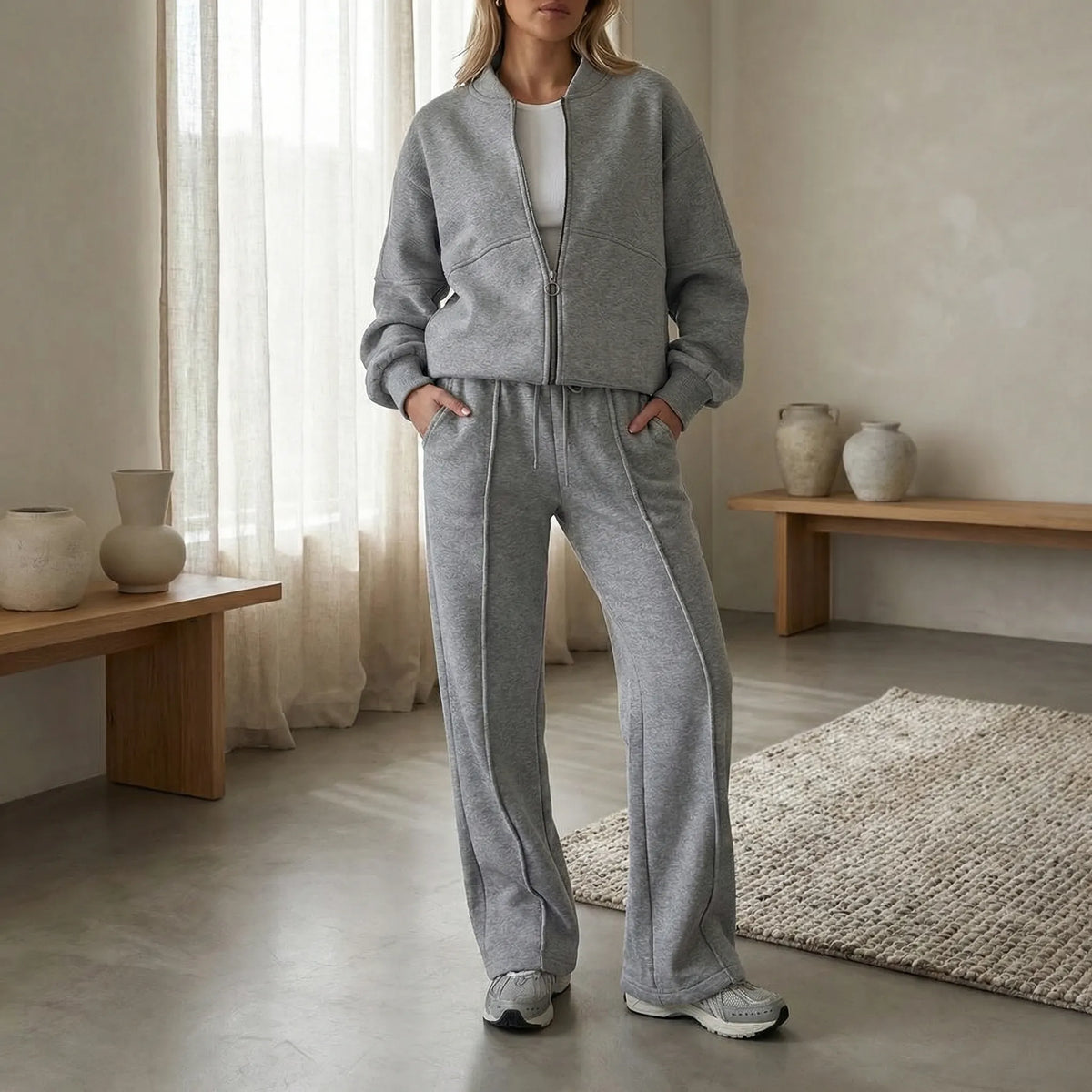 Women's Co-Ord Set with Zip Jacket and Joggers