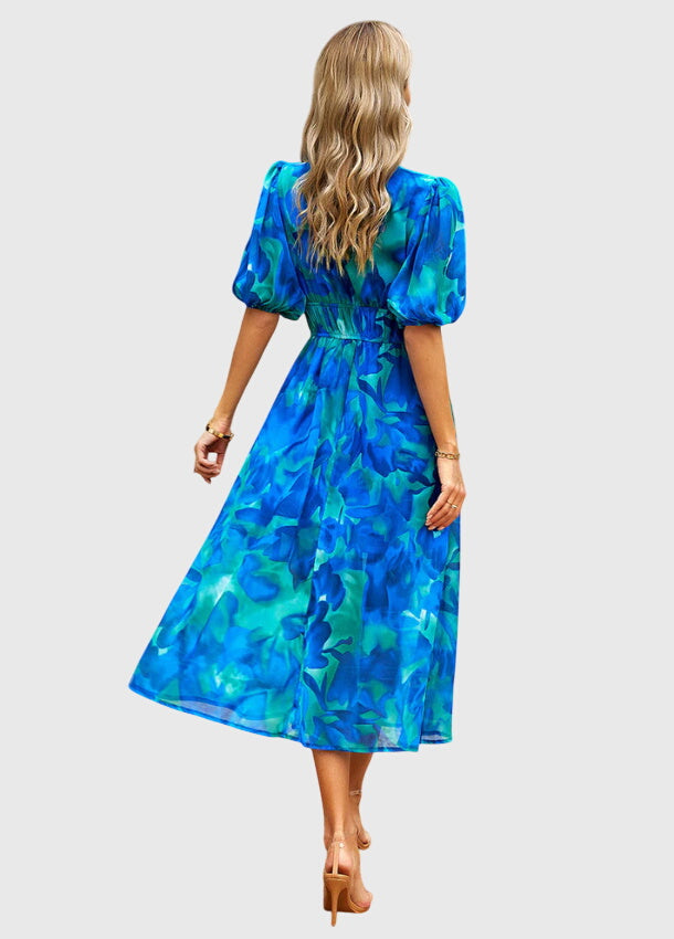 Lily | Flattering Floral Midi Dress