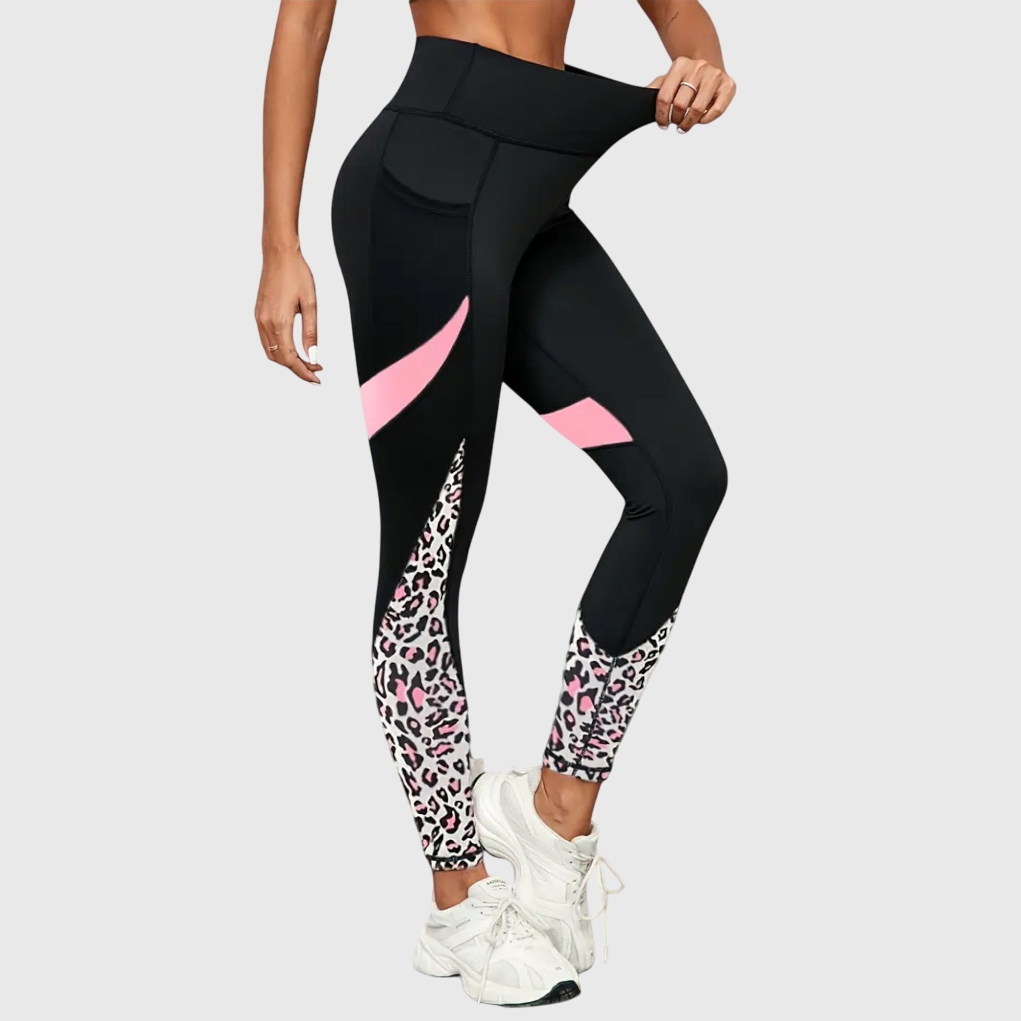 Pantalones de pierna ancha para mujer con bolsillos laterales