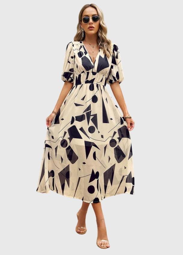 Lily | Flattering Floral Midi Dress