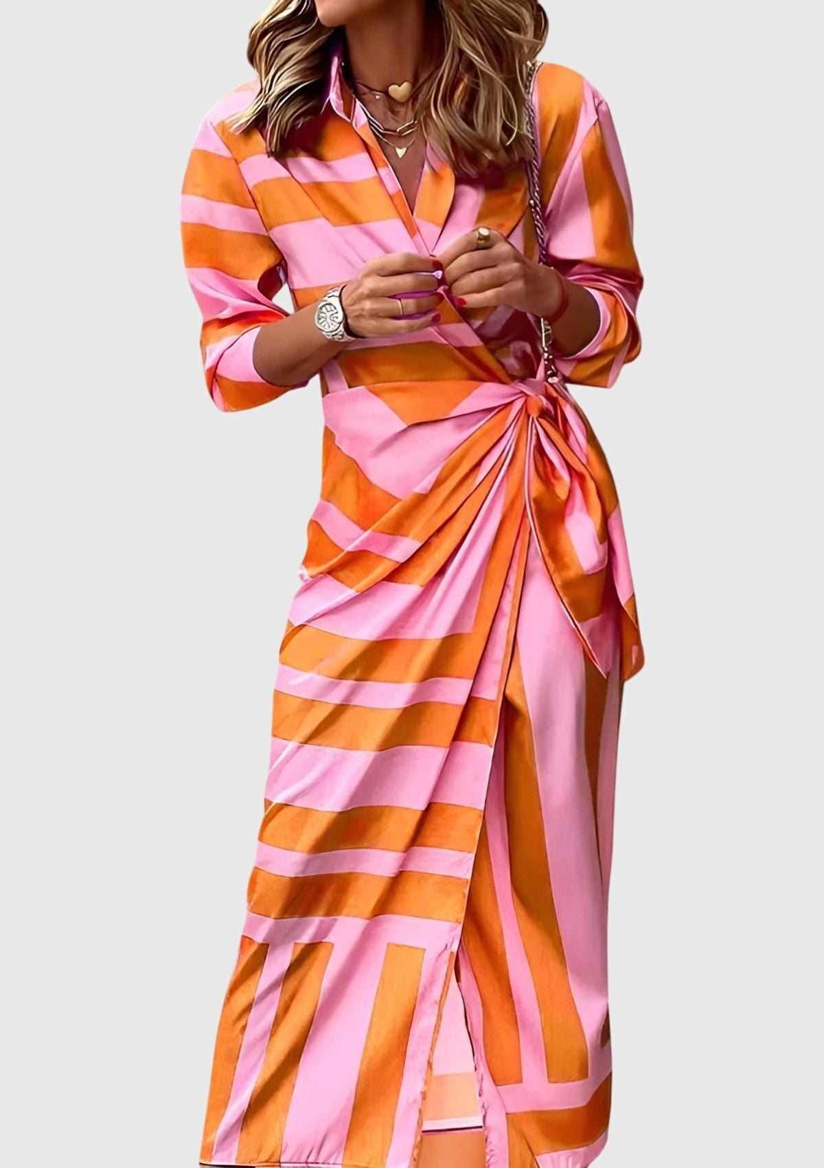 Lily | Elegant Wrap Dress with Print
