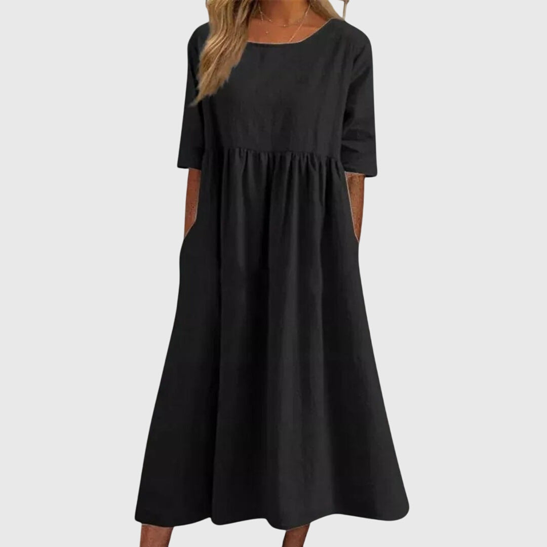 Annie | Elegant Short-Sleeved Dress