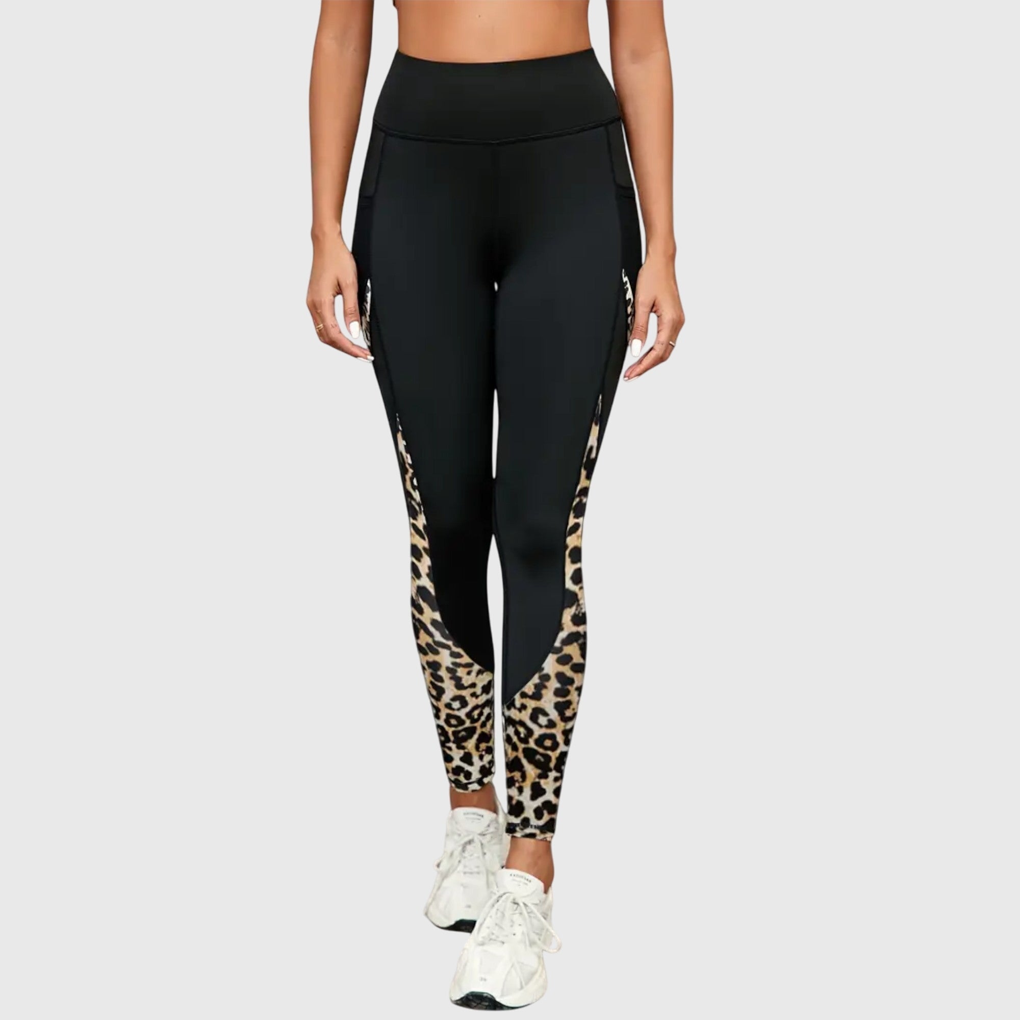 Pantalones de pierna ancha para mujer con bolsillos laterales