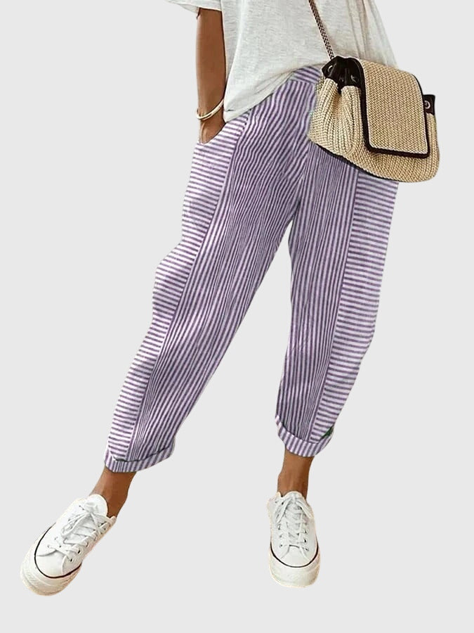 Pantalon large pour femme avec poches latérales