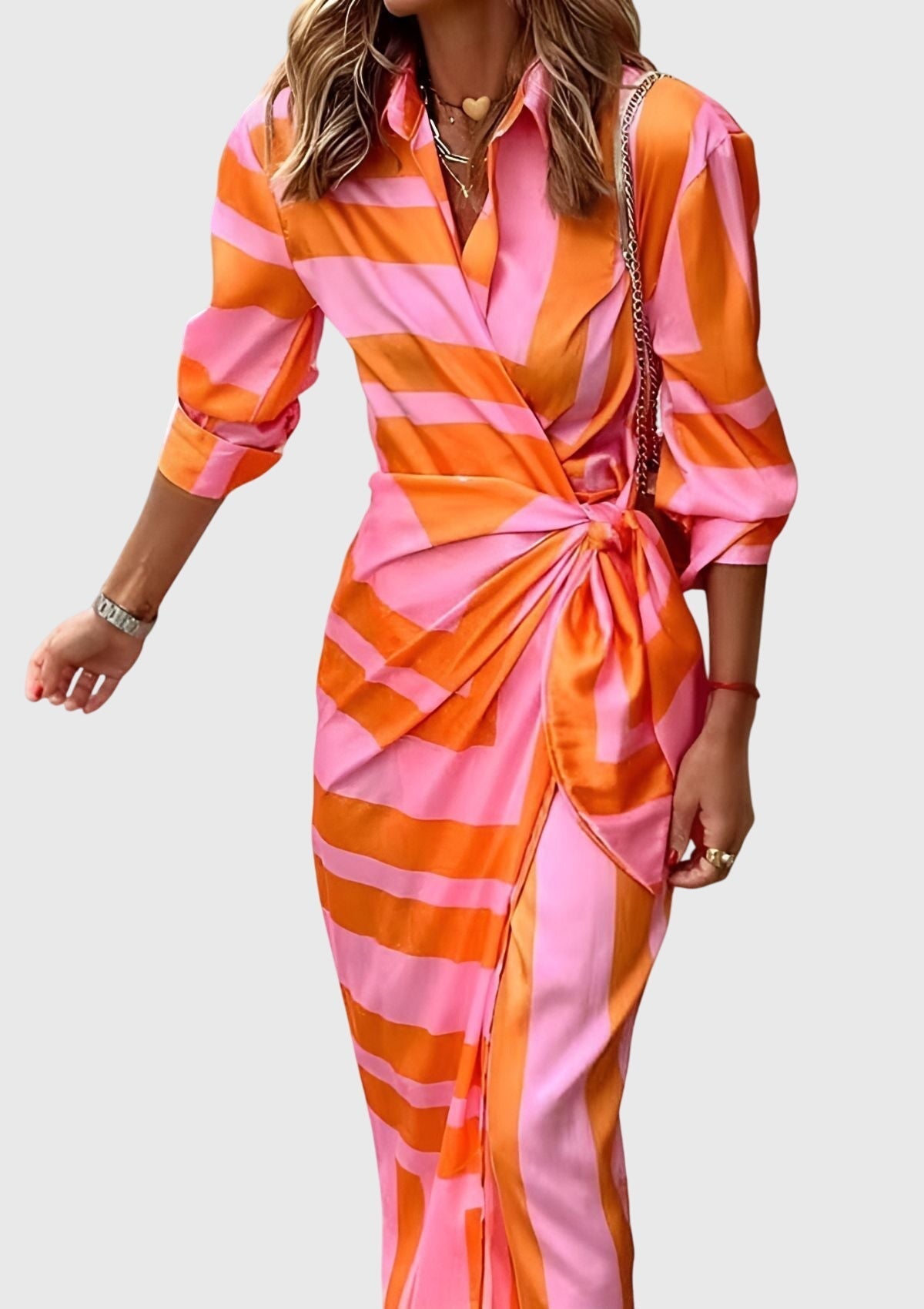 Lily | Elegant Wrap Dress with Print