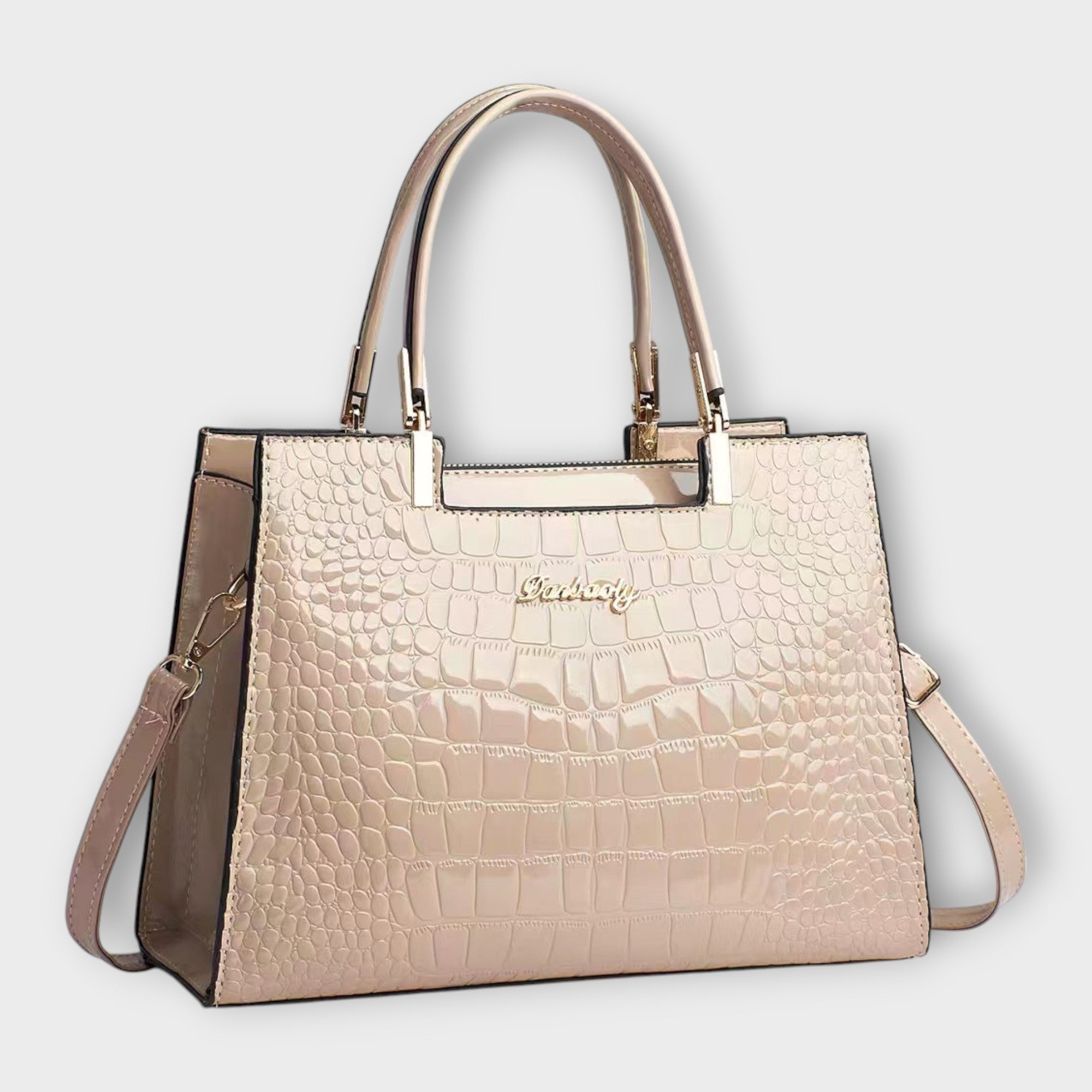 Lily | Glossy Crocodile Pattern Handbag