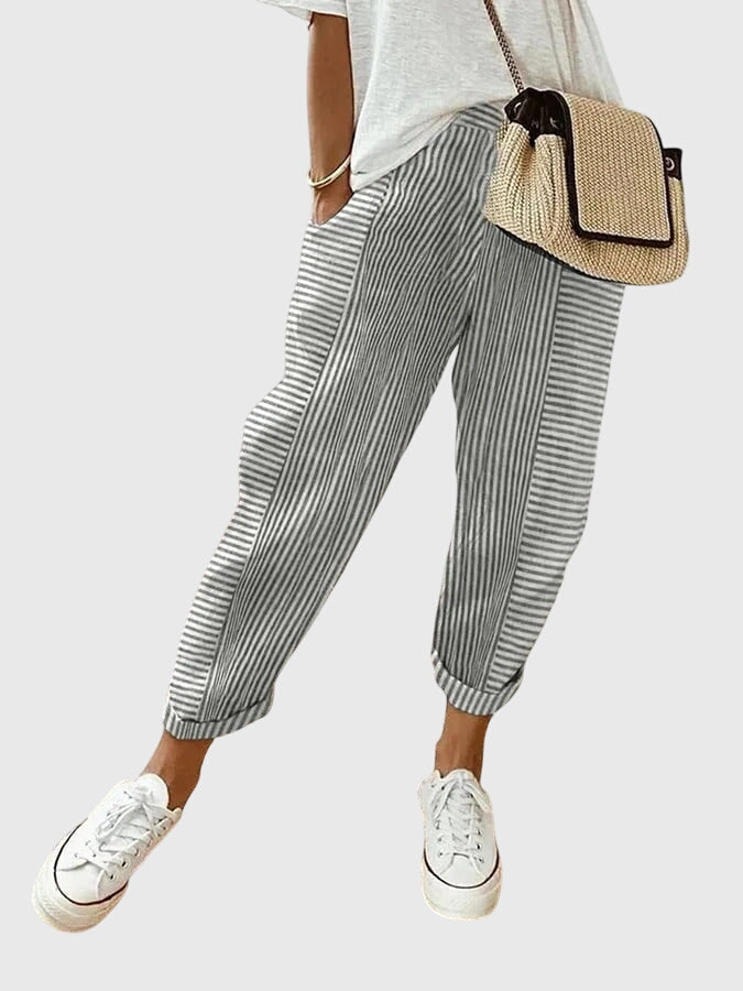 Pantalon large pour femme avec poches latérales