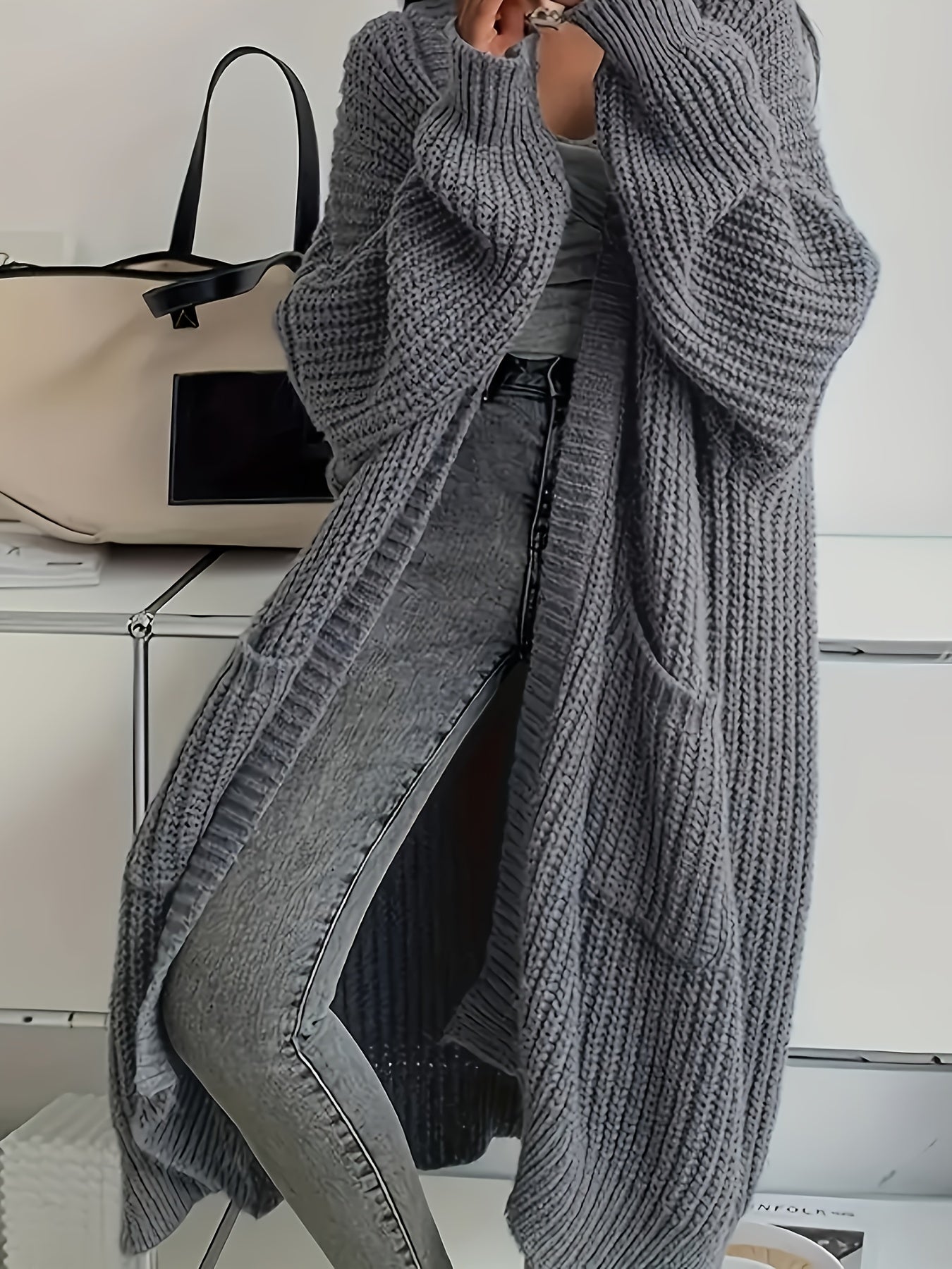 Alice | Gemütlicher Langgeschnittener Strickjacke für Selbstbewusstsein