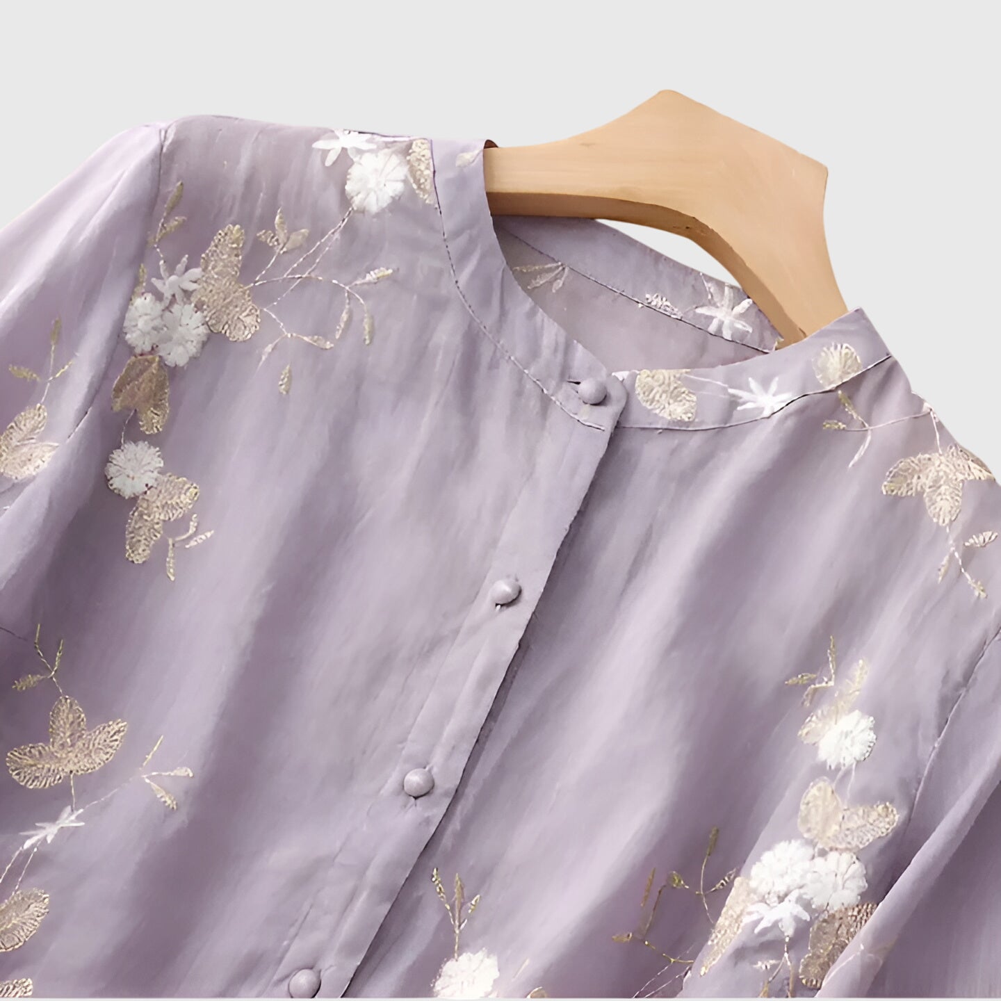 Lily | Haut élégant avec fleurs brodées