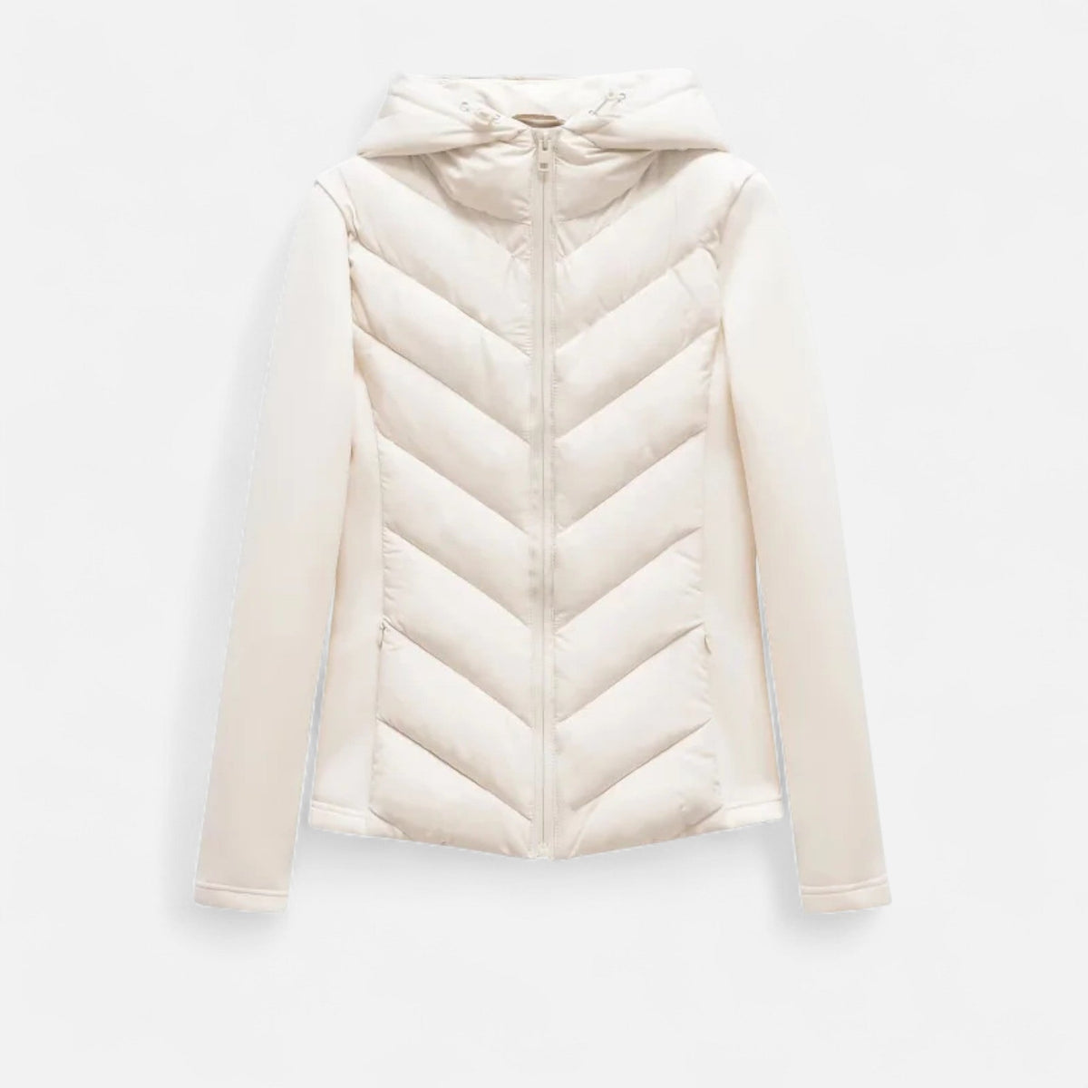 Women's Hooded Patchwork Puffer Jacket Warm Stylish