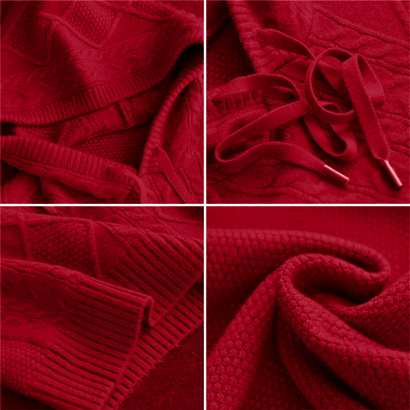 Emily | Kapuzenpullover mit Zopfmuster