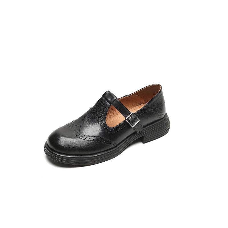 Lily | Leather Mary Janes
