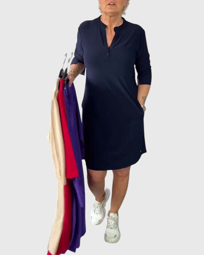Annie | Kleid mit festem V-Ausschnitt