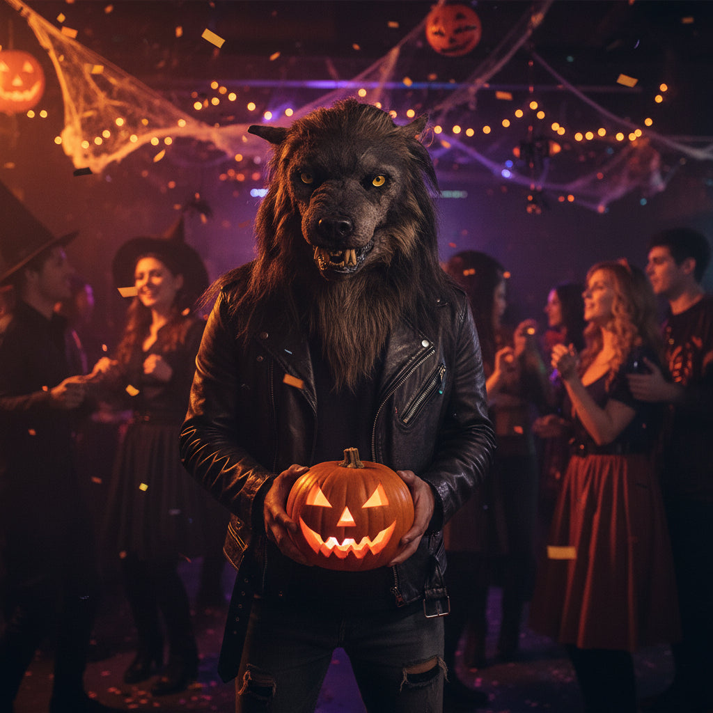 Furry Werewolf Mask Unisex Halloween Cosplay Costume
