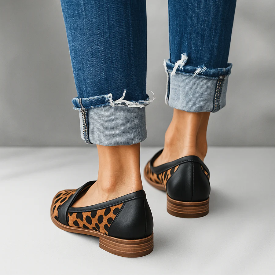 Mocasines ortopédicos de cuero para mujer