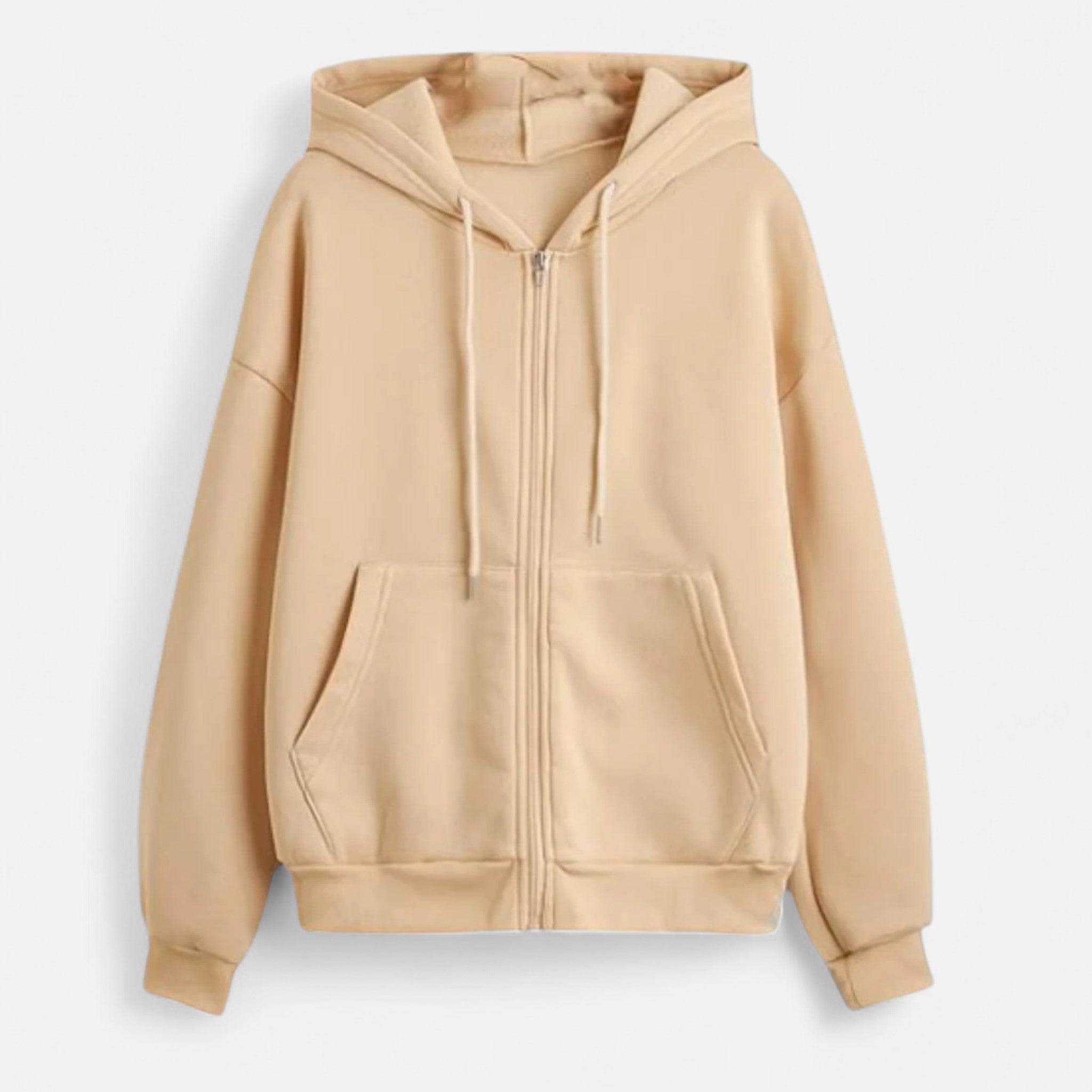 Women's Zip-Up Hoodie Contemporary Cut Drawstring Hood