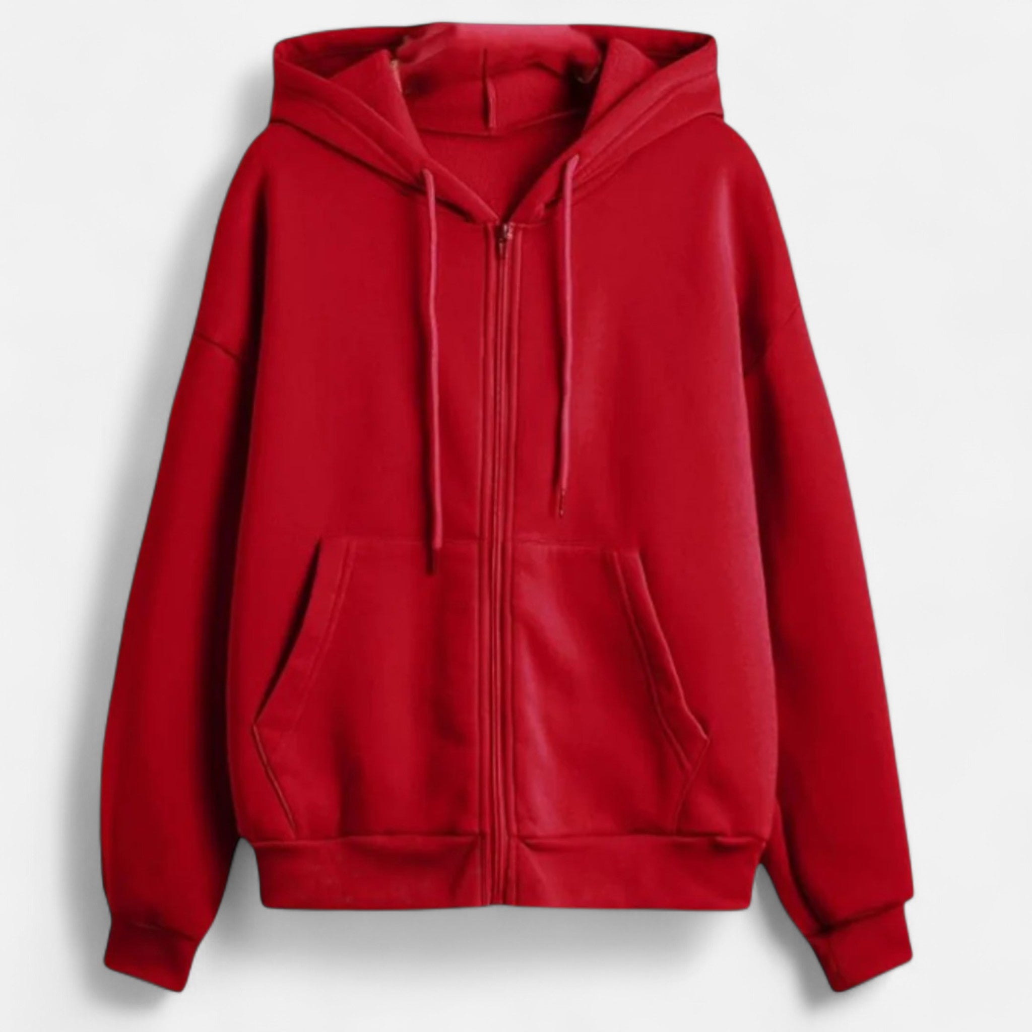 Women's Zip-Up Hoodie Contemporary Cut Drawstring Hood