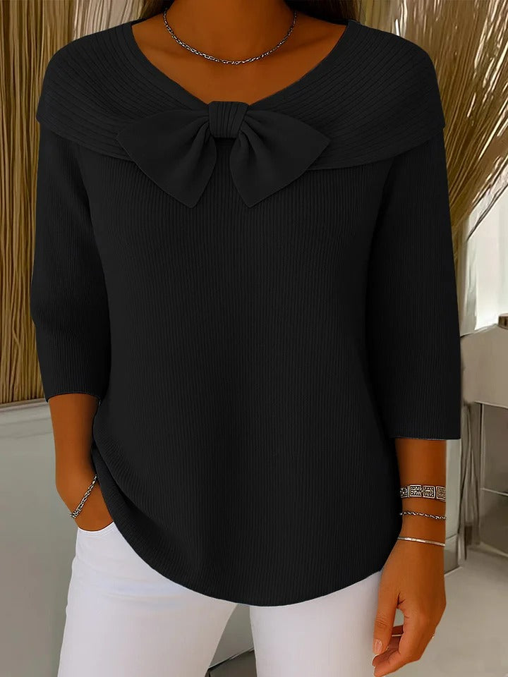 Seraphine | Soft Bow Knit Sweater