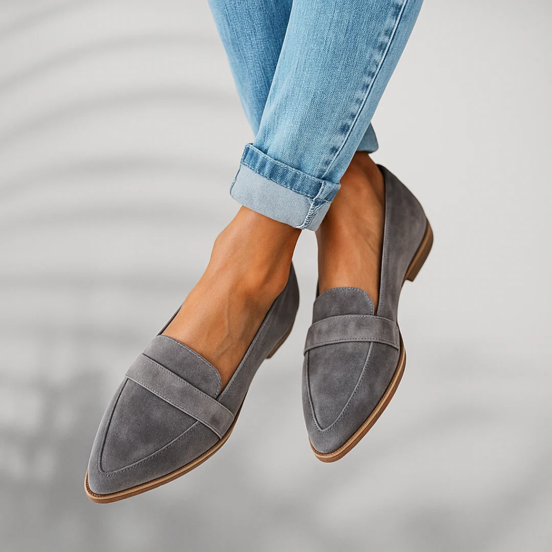 Mocasines ortopédicos de cuero para mujer
