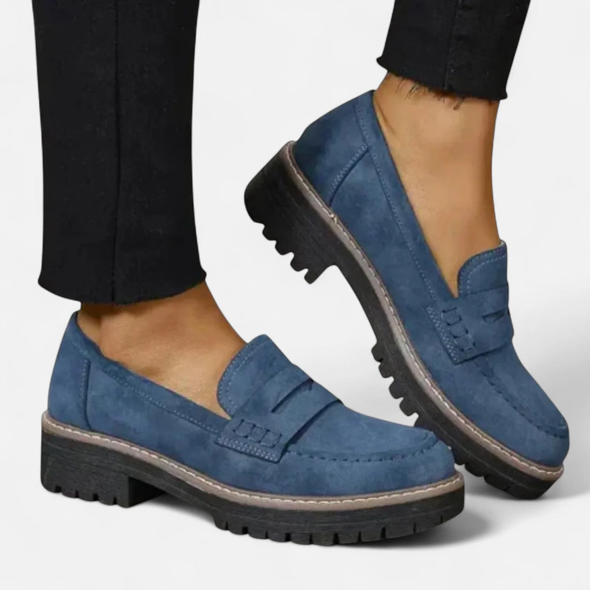 Women's Heeled Loafers with Orthopedic Support
