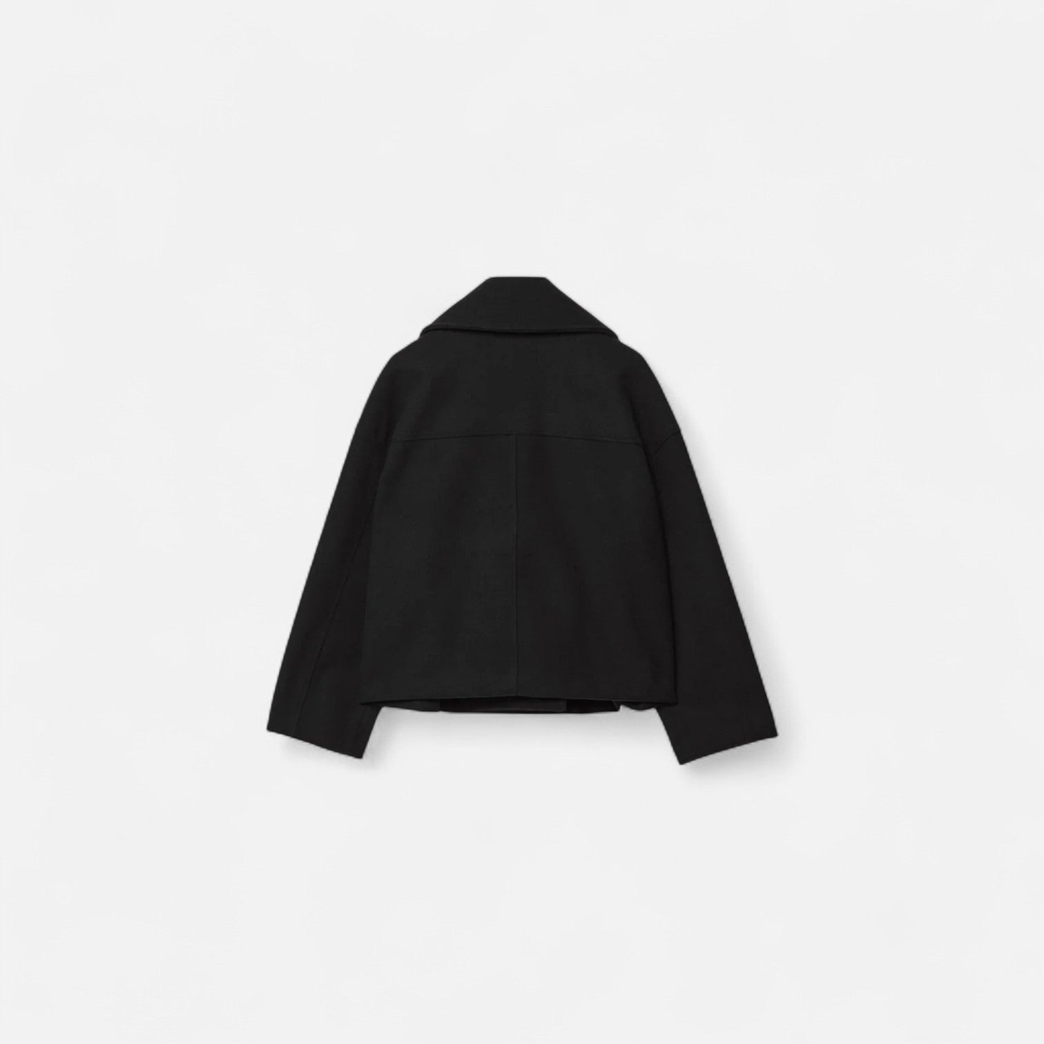 Women's Wool-Blend Jacket Architectural Cut Concealed Closure