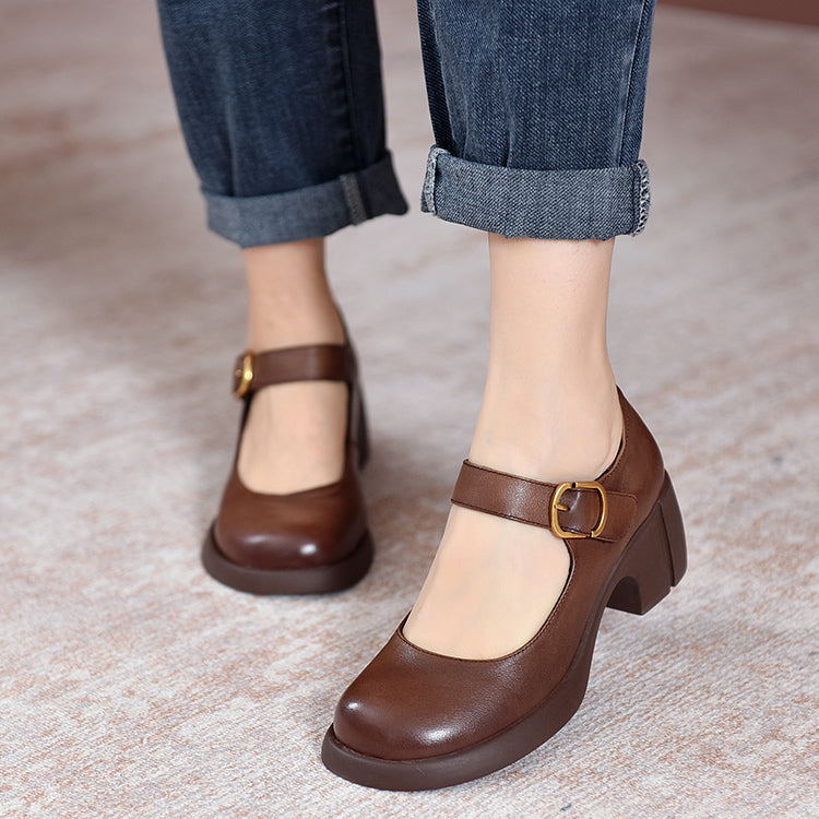 Lily | Agnes Leather Mary Janes