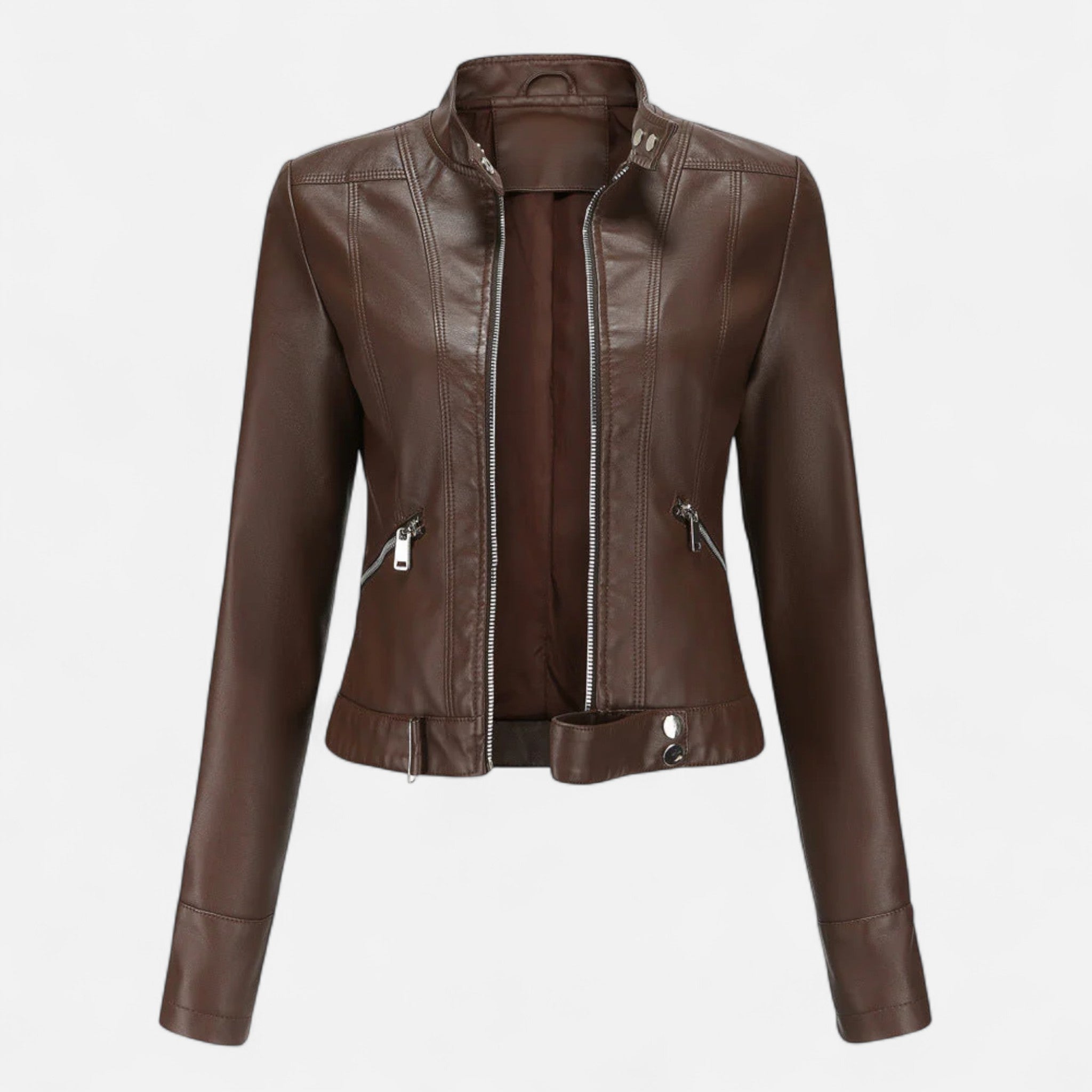 Women's Faux Leather Jacket Classic Cut Premium Finish