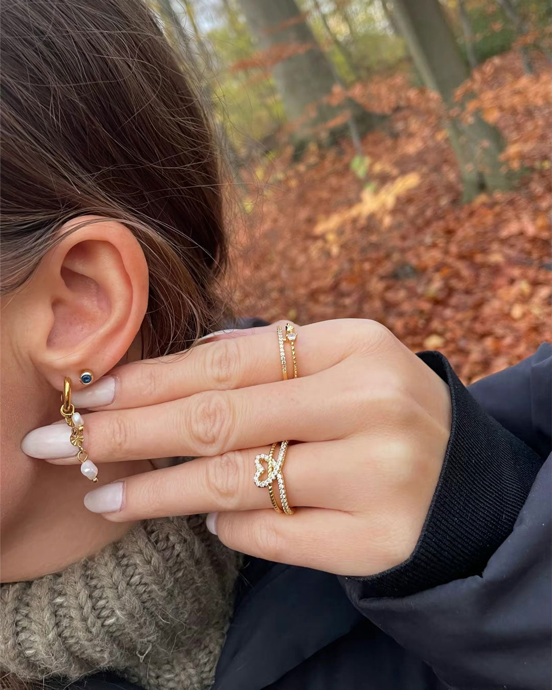 Clara | Sonnenstrahl-Ohrringe 18K Gold